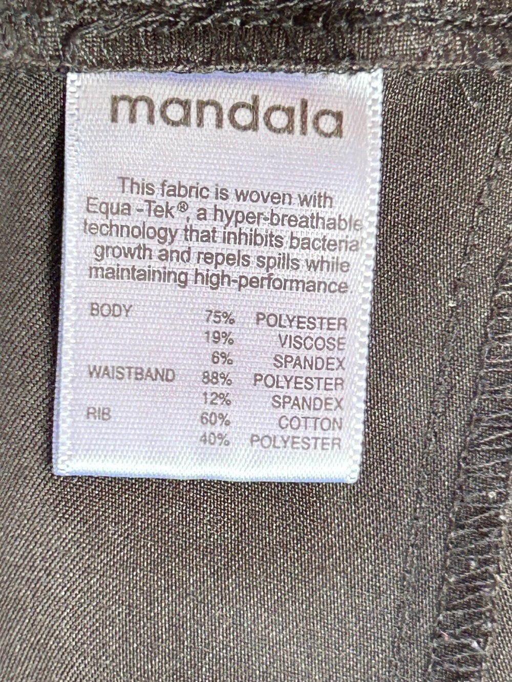 Mandala Maternity Large Tall Black Scrub Jogger Pant - Picture 4 of 7